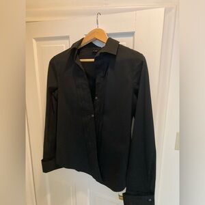 Theory women’s black tuxedo shirt for sale! Size M